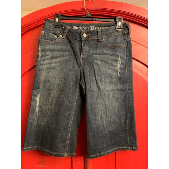 Simply Vera Vera Wang Bermuda Jean Denim Shorts Still Crisp! EUC Women's Size 4 - Picture 1 of 2
